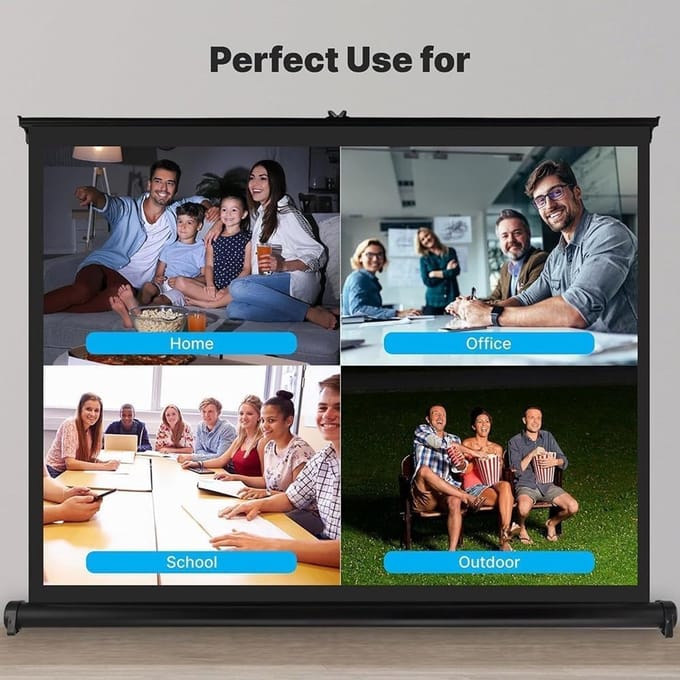 Projectiescherm - Filmscherm - Home Cinema - Versterking 2.5 - 30 inch - Wit