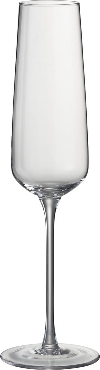 J-Line glas champagne Leo - glas - transparant - 6 stuks