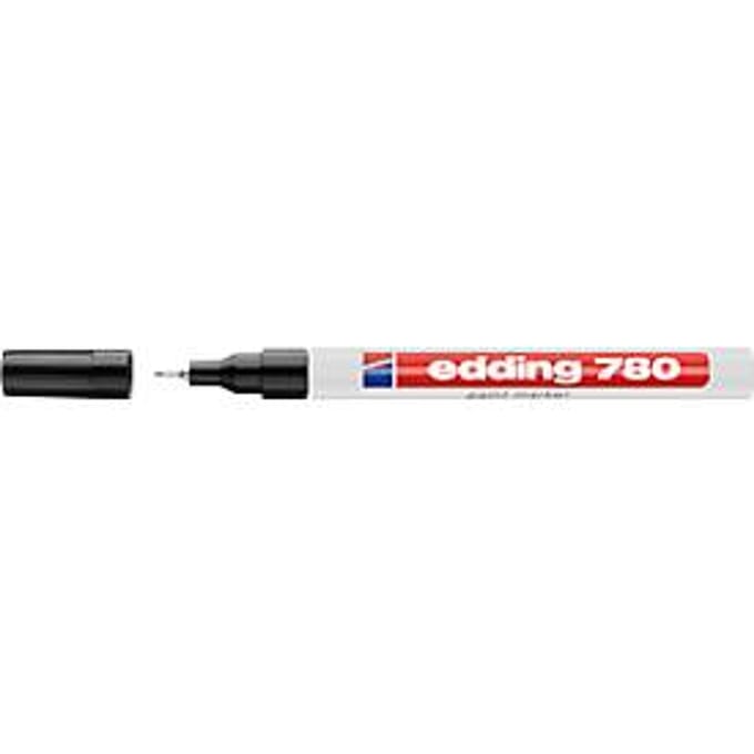 Permanente markeerstift Edding 780 Zwart 0,8 mm (10 Stuks)