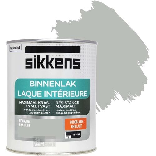 Sikkens - Binnenlak Hoogglans - Betongrijs - 750 Ml