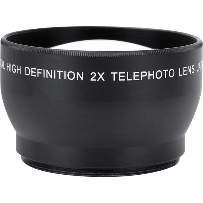 52mm 2X Vergroting HD Teleconverter Telelens voor 52mm Mount Camera wit