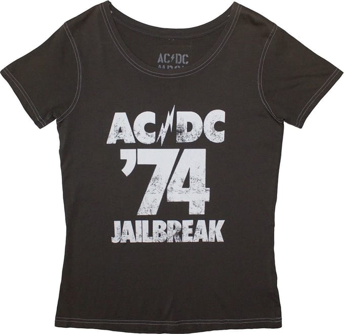 AC/DC - 74 Jailbreak Dames T-shirt - L - Grijs