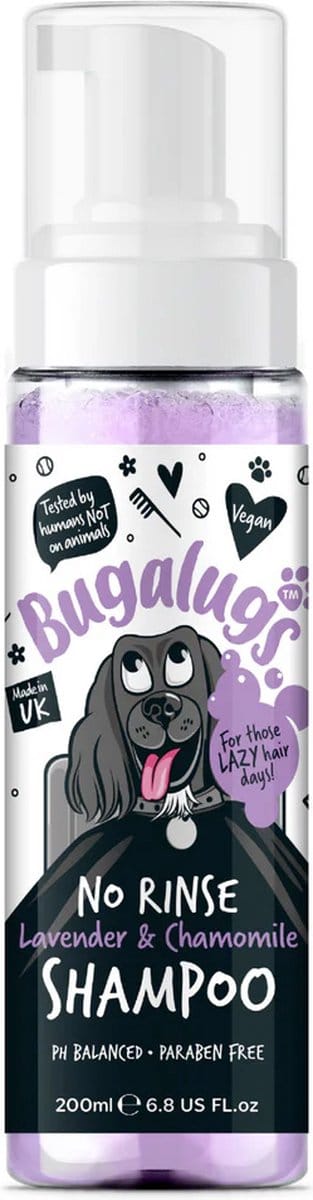Bugalugs - Hondenshampoo - Lavendel & kamille - No rinse - Alle vachttypes - Vegan - 200 ml