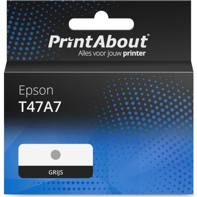PrintAbout huismerk Inktcartridge T47A7 Grijs Geschikt voor Epson