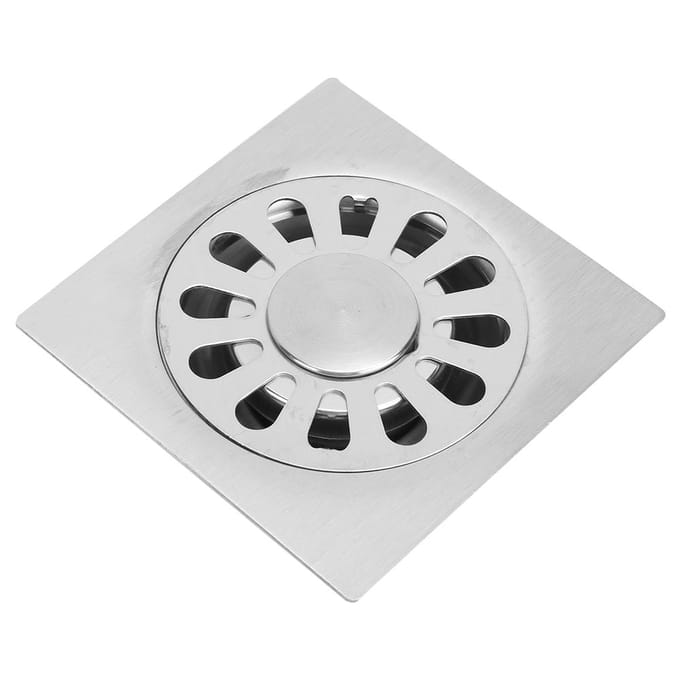 2 Pièces Acier Inoxydable Double Usage Forme Carrée Bonde de Sol Salle de Bain Accessoires Machine à Laver white