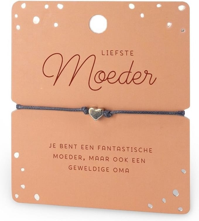 Armband - Hartje - Liefste moeder - Je bent.... - Hartje