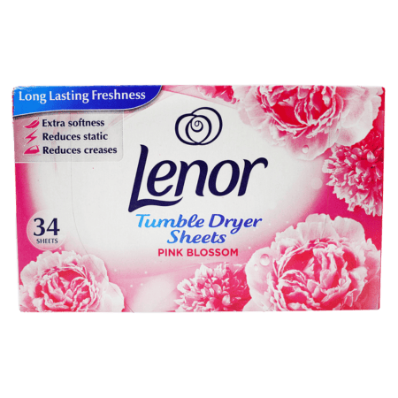 Lenor Pink Blossom Droogtrommeldoekjes – 34 stuks