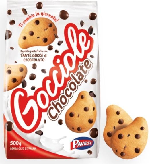 Pavesi Gocciole Chocolade Chip Koekjes 500g Italiaans