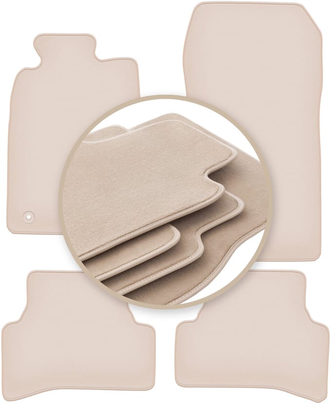 PREMIUM beige matten voor: Mercedes CLK W208 coupé 1997-2003
