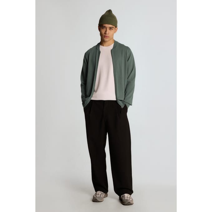 Lyle & Scott Cargo Bomber Collar Cardigan Washed Seaweed Taglia: XL | Bomber Outlet | Uomo