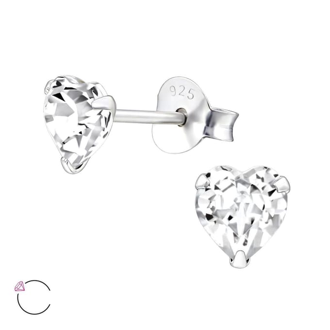 Montebello Oorbellen Libi - 925 Zilver - Hart - Ø5mm