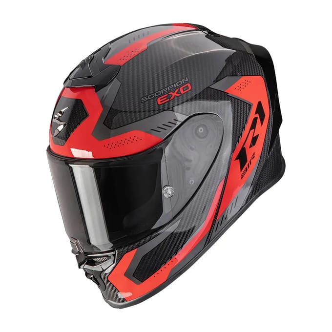 Scorpion Exo-R1 Evo Carbon Air Propel Black Red - Integraalhelm - Maat S - Motorhelm - ECE 22-06 gekeurd
