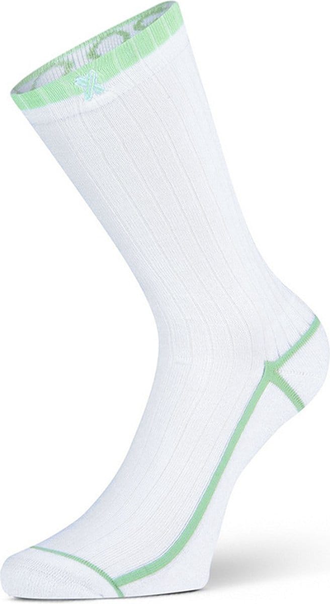 XPOOOS - Essential Graphics Dames bamboe Sokken - Badstof zool - 1-Pack - Maat 35/38 - Wit