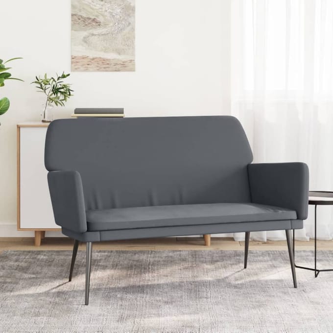 vidaXL - Bankje - 108x79x79 - cm - fluweel - donkergrijs