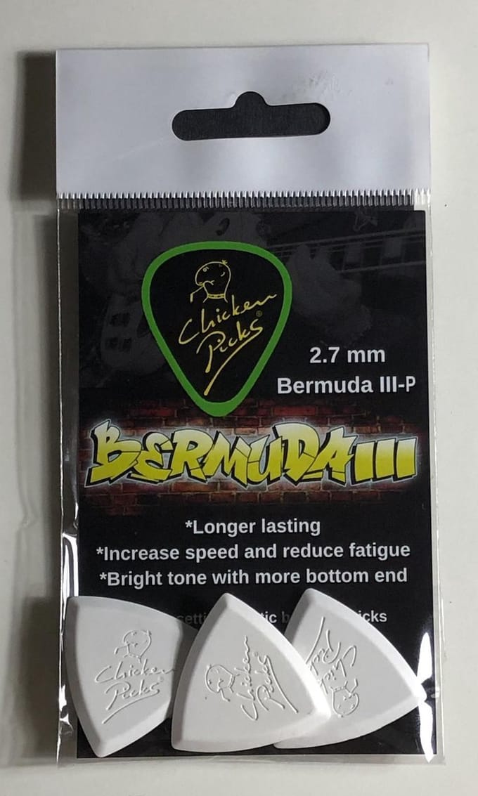 ChickenPicks Bermuda III Pointy plectrum 2.7 mm 3-Pack