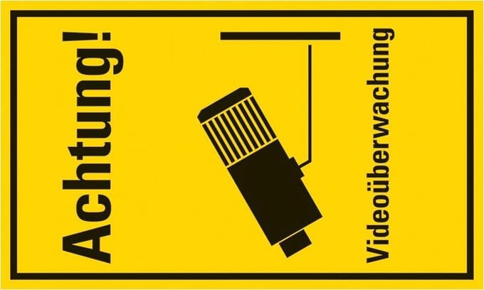 Pickup kunststoff Schild 25x15 cm ACHTUNG VIDEOÜBERWACHUNG