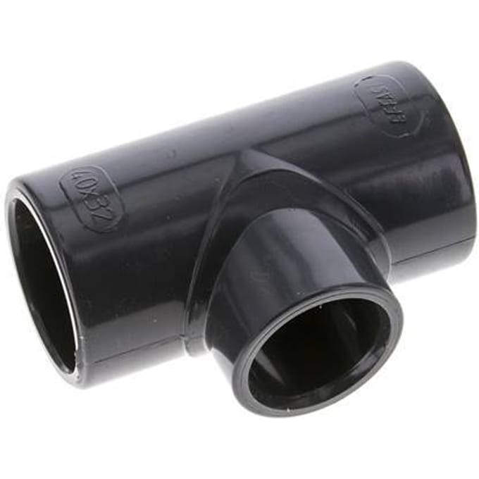 PVC Verloopstuk T-fitting Lijmmof 40 tot 32mm [2 stuks]