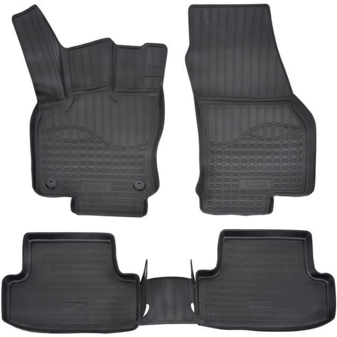Doublures NORM | Tapis De Sol En Caoutchouc TPE Toutes Saisons Pour Seat Ateca depuis 2016 noir