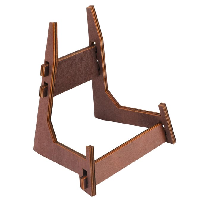 Bord Display Stand Multifunctioneel Beukenhout N-vorm Decoratieve Bordhouder Display Stand brown