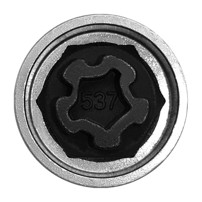 Volkswagen Security Master Vergrendelende Wielmoersleutel 524 Anti-diefstal Schroef Dopsleutel Gereedschap 537 zilver