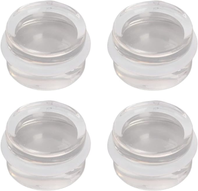 Deurstopper Acryl - Deurbuffer Muur - Vloer Beschermen - Krasbestendig Transparant - 9x9x2 cm - Transparant