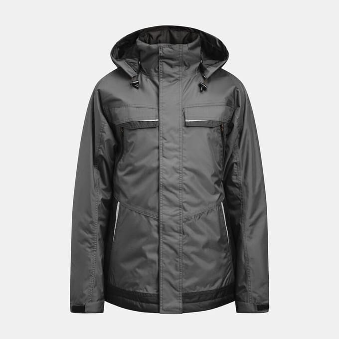 Jobman 1384 Winter Jacket 65138436 - Donkergrijs/Zwart - S