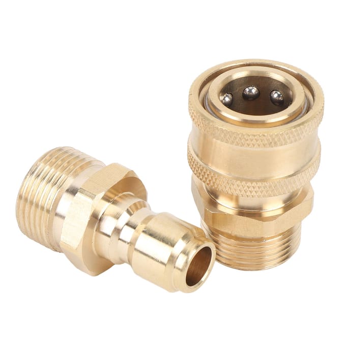 Hogedrukreiniger Adapterset 5000 PSI Messing M22 Male Draadfitting 38in Snelkoppeling