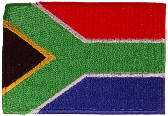 Strijkapplicatie/Patch - Vlag Zuid-Afrika - 8x6cm