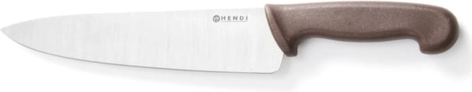 HENDI Koksmes – Polypropyleen Heft – Roestvast Staal – 385 mm – Bruin