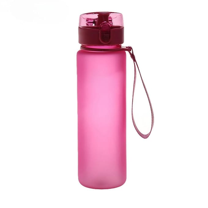 Waterfles Mat Lekvrij Buiten Reizen Sport Waterbeker 600ml roze