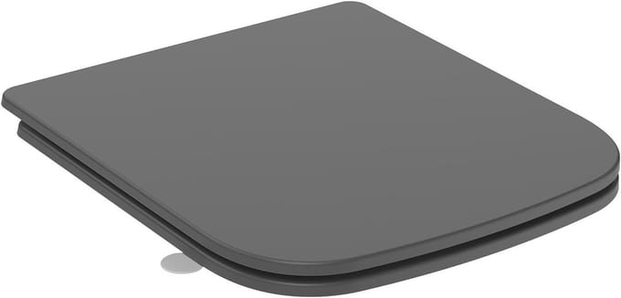 Toiletbril Vierkant - WC-bril Deksel - Badkamer Upgrade - Softclose & Quick Release - 42x36 cm - Grijs