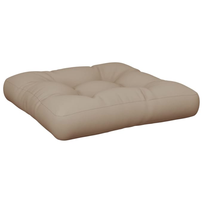vidaXL - Palletkussen - 60x60x12 - cm - stof - taupe