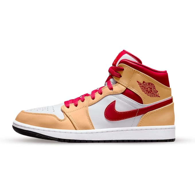 Air Jordan 1 Mid Light 'Cardinal Curry' (GS)