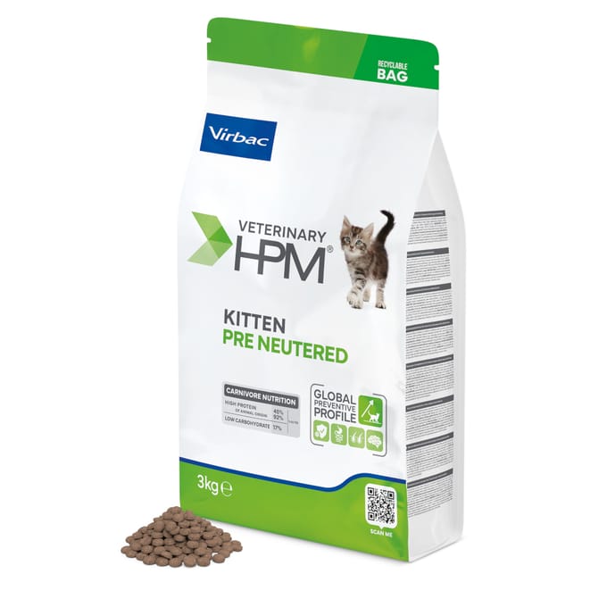 Virbac Veterinary HPM Cat Baby Pre-Neutered - Dubbelpak: 2 x 3 kg