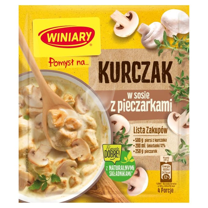 Winiary Idee voor... Kip in champignonssaus 32 g