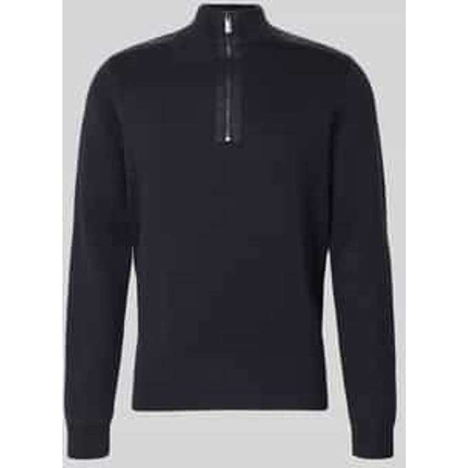 Regular fit schipperstrui met elastische boorden