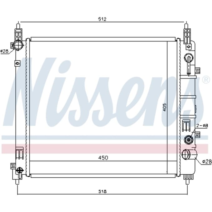 Radiator, motorkoeling NISSENS 68796
