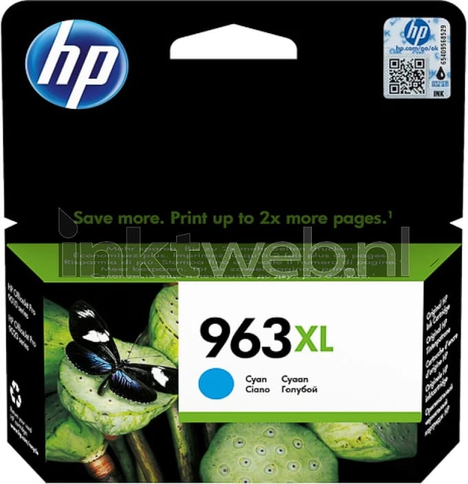Inktcartridge hp 3ja27ae 963xl blauw