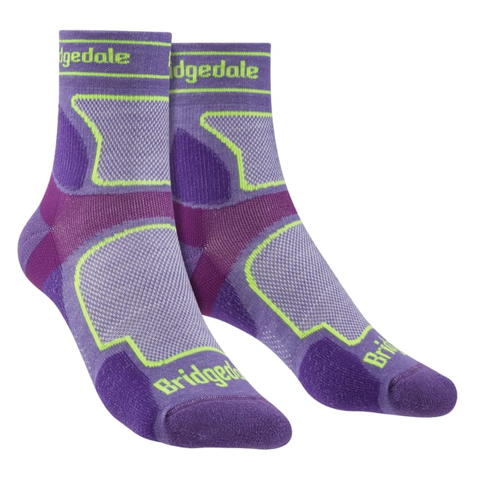 Bridgedale - Dames Hardloop Ultralichte Merino Sokken - Paars