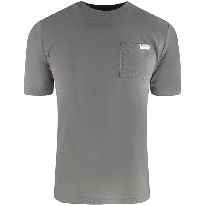 Aquascutum Heren Logo Borstzak T-Shirt (Grijs)