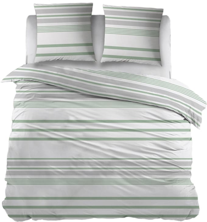 Snoozing Indra Dekbedovertrek - Extra breed - 260x200/220 cm - Green