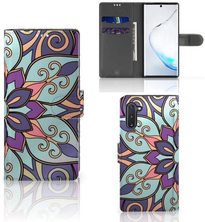 Samsung Galaxy Note 10 Hoesje Purple Flower