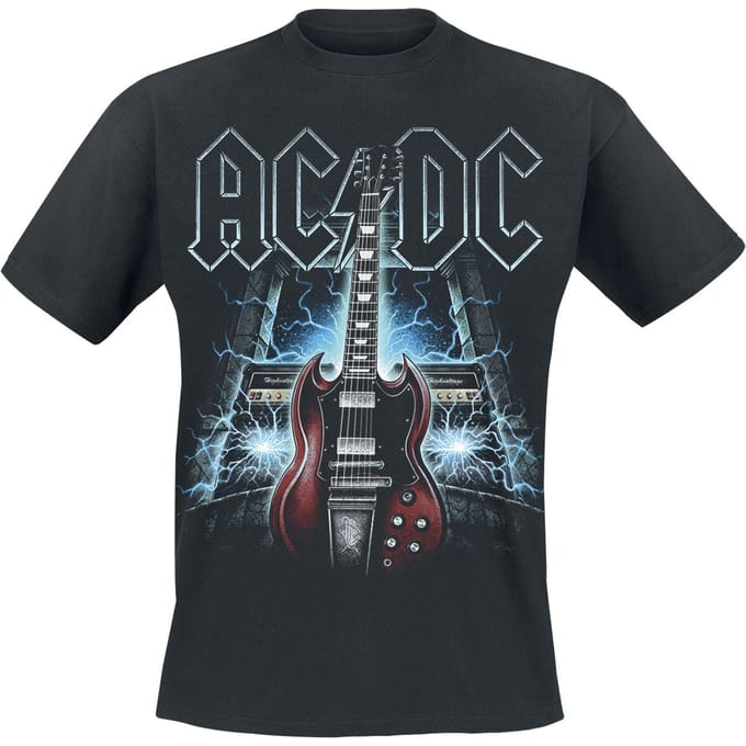 AC/DC High Voltage Guitar Heren T-shirt - zwart - S