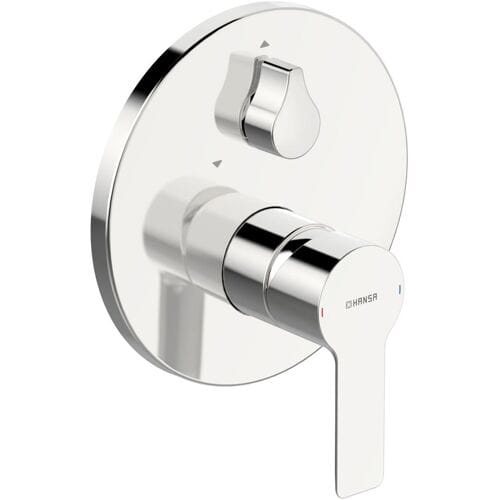 Hansaligna ready-mounted set for bath shower, round rosette 83859503