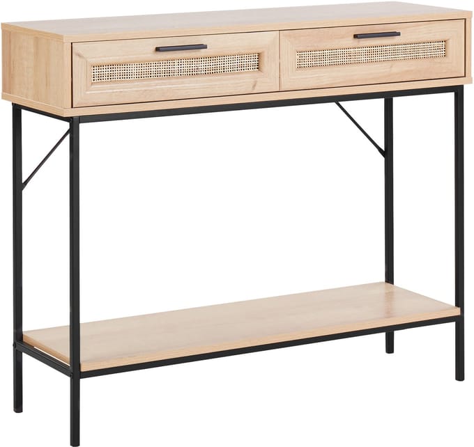 PASCO - Consoletafel - Lichte houtkleur - Rotan