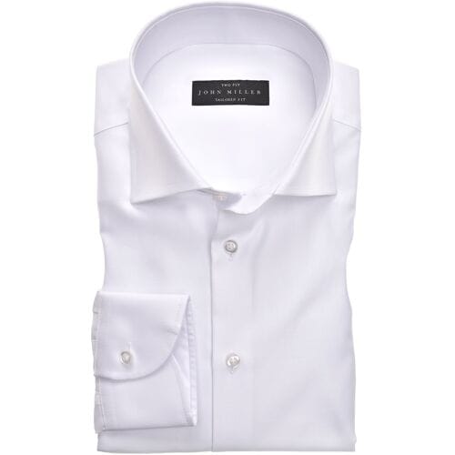 John Miller Overhemd Tailored Uni Wide Spread Wit / male
