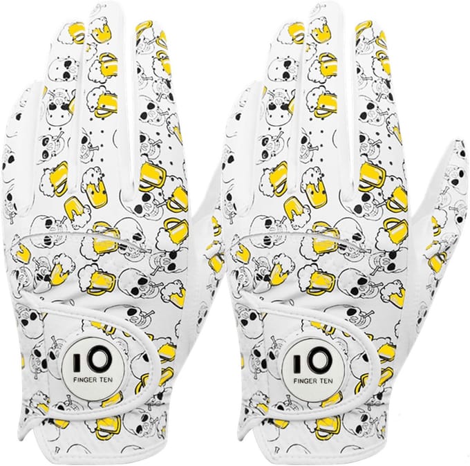 Golf Handschoenen Mannen Cabretta Leer All Weather Linkerhand 2 Pack