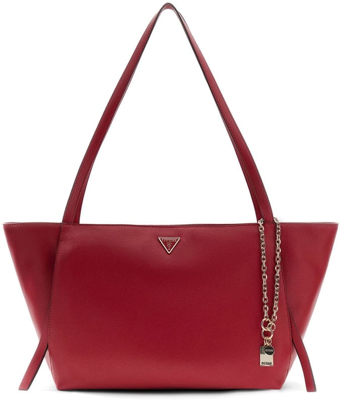 GUESS schoudertas Devon 3 Compartment Tote Dark Cherry donkerrood
