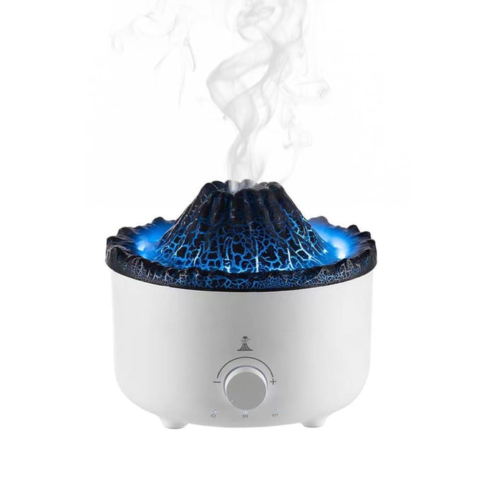 Diffuseur d'huiles essentielles, humidificateur, minuterie 3h/6h, 560ml, diffuseur ultrasonique d'arôme de méduse volcanique 3 US Plug blue