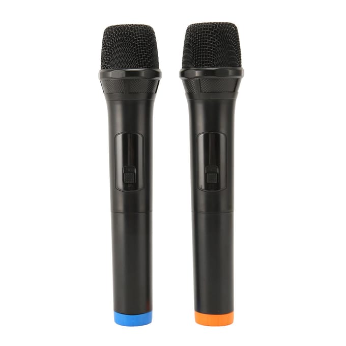 2pcs Microphone Sans Fil USB Microphone Dynamique Sans Fil Microphone Portable à Main pour Karaoké